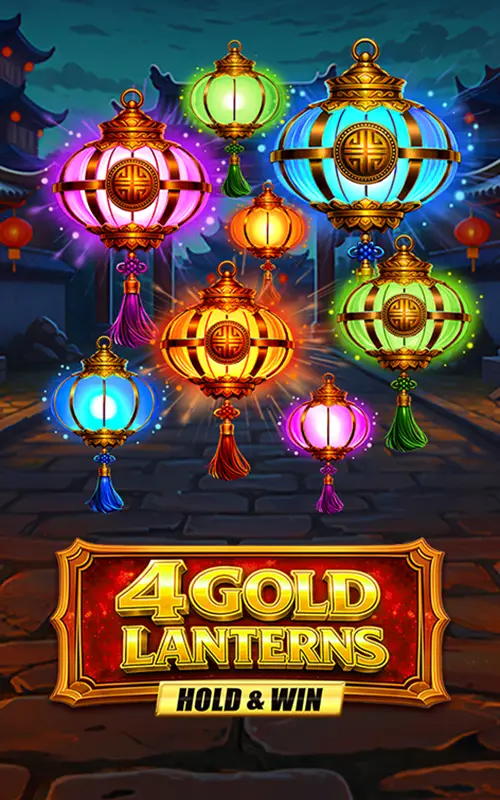 4 Gold Lanterns Hold and Win